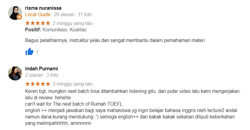 Rumah TOEFL (Testimoni 2)