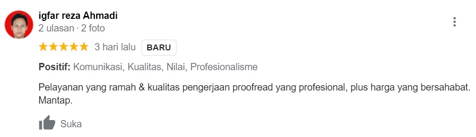 Testimoni Jasa Proofread 18