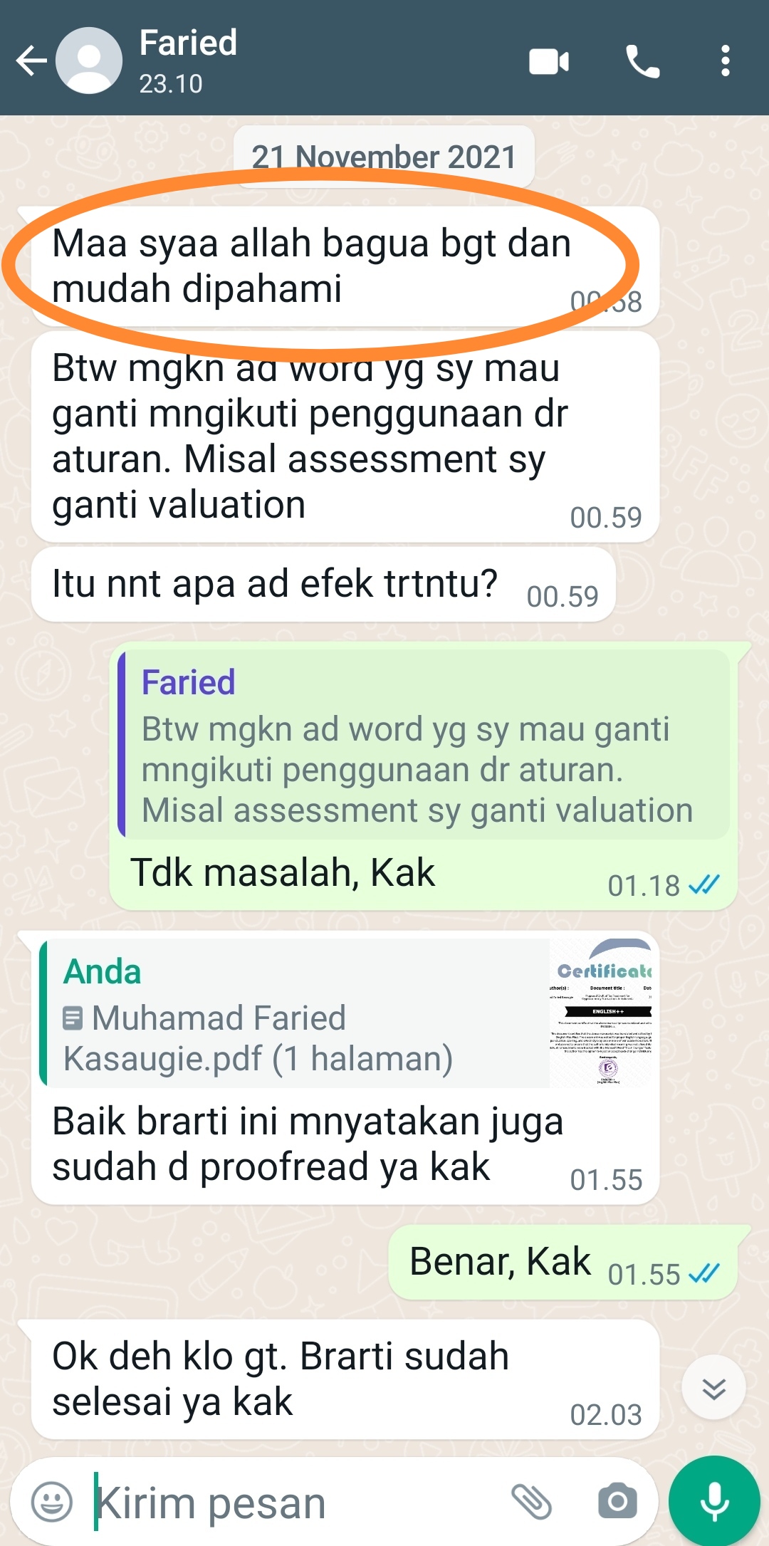 Testimoni Jasa Translate 3