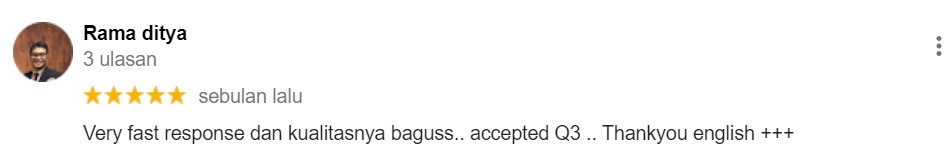 Testimoni Jasa Proofread Native 5