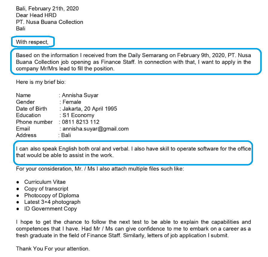 ENGLISH++ - Contoh Jasa Cover Letter 2