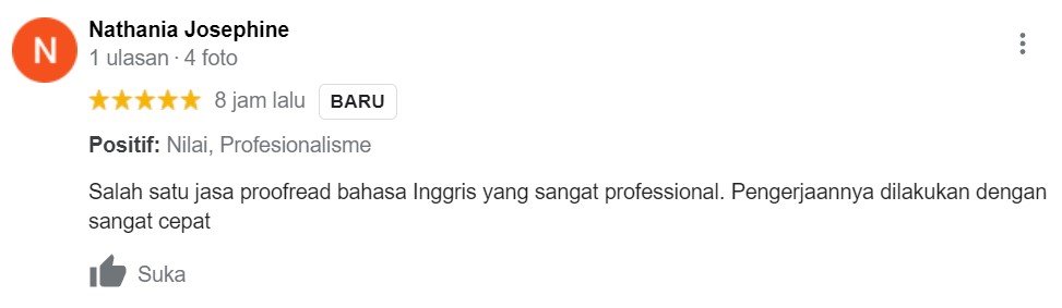 ENGLISH++ - Testimoni Jasa Proofread 18
