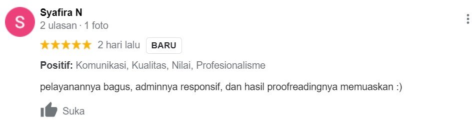 ENGLISH++ - Testimoni Jasa Proofread 19