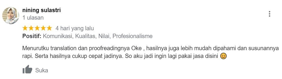 ENGLISH++ - Testimoni Jasa Proofread Beasiswa 18