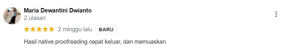 ENGLISH++ - Testimoni Jasa Proofread Native 4