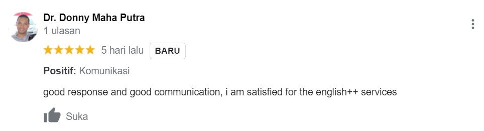 ENGLISH++ - Testimoni Jasa Translate 10