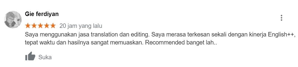 ENGLISH++ - Testimoni Jasa Translate 9